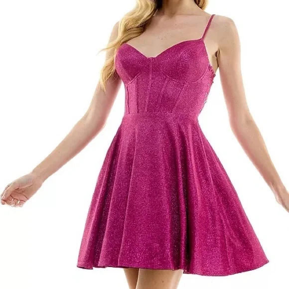 magenta fit and flare dress Just Feels Right Fuchsia Pink Floral Maxi Dress – Shop the Mint main image 1